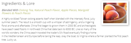 Peach Oolong Tea Loose .15lb - Image 2