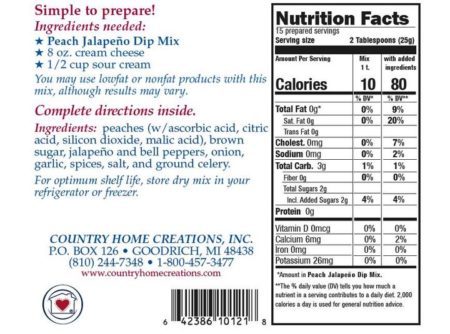 Peach Jalapeno Dip Mix Country Home Creations - Image 3